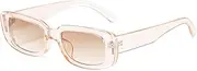 [BUTABY] Rectangle Sunglasses for Women Retro Driving Glasses 90’s Vintage Fashion Narrow Square Frame UV400 Protection