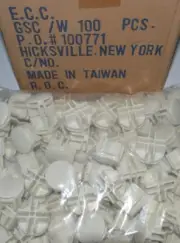 E.C.C. ECONOCO GSC/W Grid Cubbie Connector Clips (Pack of 100) White