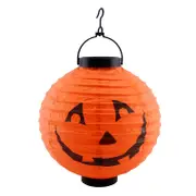 5PCS Halloween LED Paper Lantern Pumpkin Spider Bat Lights Hanging Lamp Props Decoration Party Supplies YELLOW COLOR