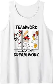 [Disney] Mickey Team Work Makes The Dream Work Baseball Tank Top