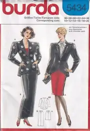 Vintage Burda Sewing Pattern 6781 Misses' Jacket Skirt Size 10-22