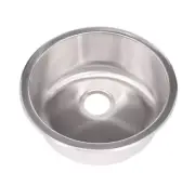 BELLE FORET CIRCULAR STAINLESS STEEL 16" IN UNDERMOUNT KITCHEN BAR SINK BF209