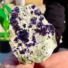 81g Natural transparent purple cubic fluorite mineral sample Inner Mongolia
