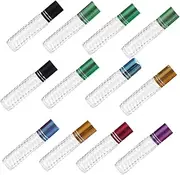 WOFASHPURET 12Pcs Glass Roll Bottles for Essential Oils and Perfumes Leak Design Portable Sub Packaging Kit for Travel and Home Use