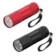 LED Mini Flashlights, 2 Pcs Pocket Flashlight Torch with Lanyard (Black/Red)
