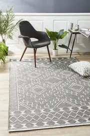 Abode Rug Culture Grey & Natural White Scandi Wool Textured Rug