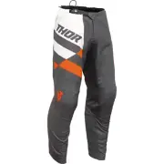 Thor Sector Checker Youth Pants, Charcoal/Orange/White