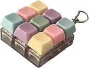 Keyboard Fidget Relaxing Toy for Office Home, Stress Relief Fidget Button Clicker, Creative,Accessories Click Mechanical Key Keyboard Button for Adult Kids Teens , 9 Key