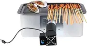 Portable Charcoal Grill, Outdoor Tabletop Electric BBQ Grill with Non-Sticking Grill Net, Controllable Electric Fan and Carbon Box, Portable Camping Charcoal Grill for Picnic, BBQ Buffet