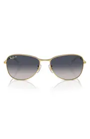 Ray-Ban 59mm Polarized Pilot Sunglasses in Gold Flash at Nordstrom