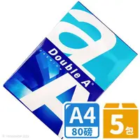 在飛比找樂天市場購物網優惠-Double A A4影印紙 A&a 80磅 /一箱5包入(