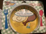 My Plate Mate Kid's Food Spill Guard for plated meals NEW Kitchen/Dining White