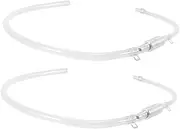 YOSADIER 2pcs Brake Bleeder Hose Kit with One Way Check Valve for Effortless Motorcycle Brake Fluid Maintenance Durable Hydraulic System Tools for Simple Operation and Versatile Use
