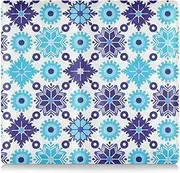 [Amooorous] Snowflake Blue Pu Leather Car Registration and Insurance Card Holder Car Essentials for ID, Driver's License, Key Contact Information Cards, snowflake blue, 1 size