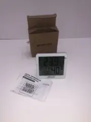 Hinova Digital LCD Thermometer Alarm Clock Hygrometer
