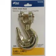 Blue Hawk 3/8" Clevis Grab Hook 6,600 LB G70 Yellow Zinc Plated #0805290