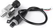 Pressure Transducer Sender Sensor with Connector - 1/8 Inch 27 NPT Thread Stainless Steel Pressure Sensor for Oil, Fuel, Air, Water (300PSI)