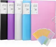 KALLORY Sturdy Plastic Binder Sleeves 30 Pages Display Book Binder Inserts for School Office
