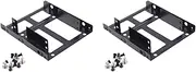 2X Double Layer SSD Metal Frame 2.5 to 3.5 Internal Mounting Computer SSD Hard Drive Dual Desktop Converter Bracket