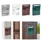 Wall Mount Mailboxes for Outside Lockable Newspaper Letterbox for Gate