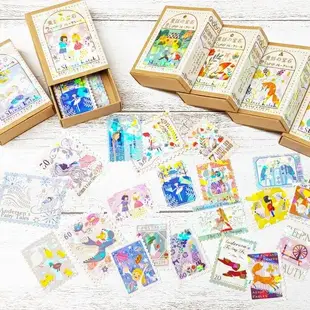 日本 seal-do 郵票造型箔押貼紙/ 童話寶石/ 伊索寓言 1