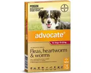 Advocate for Dogs 10-25kg - 12 Pack - Red - Flea & Heartworm Treatment