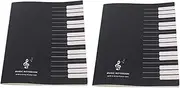 Abaodam 2pcs Tabbed Music Notebook for Boys and Girls Adults Teachers Hard Cover for Office School Stationery