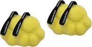 Outanaya 4 Pcs Cat Claw Bath Ball Bath Body Cleaner Bathing Accessories Kid for Men Body Scrubber Bath Toys Shower Scrub Brush for Loofah Sponge Yellow