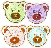 Boo Boo Ice Pack, Kids Cold Packs for Wisdom Teethache Fever, Gel Ice Pack for Bump and Bruises Injuries Pain Relief - Cold Compress for Headache (Bear Glitter Gel Ice Pack - 4)