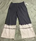 NWT “ANTHROPOLOGIE” FLARE LEG PANTS WOMEN’S 32 navy blue/whiteBRAND NEW $138 wow