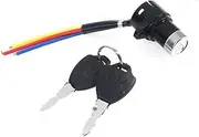 MPVPDLDZPN 1Set 2 Wires Ignition Switch with 2 Keys On-Off Lock Fit for Electrical Scooter Fit for ATV Pocket Bikes Motorcycle Motorbike Quad Bike(Type 2)