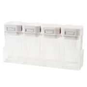 Set of 4pcs Kitchen Seasoning Box Household Combination Lattice Spice Jar