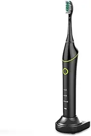 UOOD Electric Toothbrush, Quieter Sonic Whitening Electric Toothbrushes for Adults, Rechargeable with 3 Modes, 2 Heads and 1 Travel Case Included Powerful Cleaning Function (Color : Black)