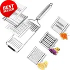 3-in-1 Vegetable Slicer - Mandoline, Chopper, Grater - Stainless Steel