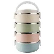 Gradient Color Lunch Box Food Bento Box Stainless Steel Container