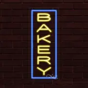 NEW "BAKERY" w/BORDER VERTICAL 30x12x1 INCH LED FLEX WINDOW INDOOR SIGN 30964