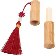 Outanaya Refillable Bamboo Lipstick Tube for DIY Lip Gloss Portable Cosmetic Container with Natural Bamboo Construction Lipstick Filling Sample for Travel and Everyday Use