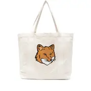 [Maison Kitsuné] Maison Kitsuné Fox Head Canvas Tote Bag