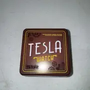Thinkgeek TESLA WATCH Steampunk Leather band w/2 keys New in Box!