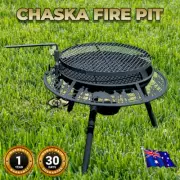 Chaska Fire Pit BBQ Yard Garden Living Firepits Outdoor Heating Cooking & Eating