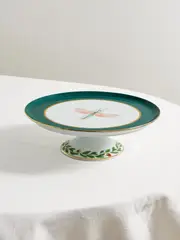 [La DoubleJ] La DoubleJ - Gold-plated Porcelain Cake Stand - White - One size One size White