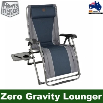 Timber Ridge Reclining Chair Zero Gravity Lounger 159 kg Weight Capacity