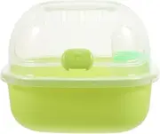 Mipcase Small Pet Carrier Portable Hamster Travel Cage with Handle Design Transparent Half View Container for Safe Outdoor Travel for Small Animals