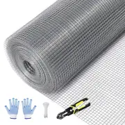 Tongmo 24" x 50' Hardware Cloth, 1inch Mesh Galvanized Chicken Wire Fence, 19...