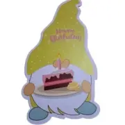 6 Pcs Happy Birthday Yard Signs, 15" Faceless Gnome Bday Yard Sign