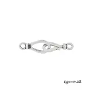 Antique Sterling Silver S Hook & Eye Fish Clasp #99632