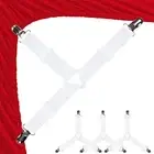 Bed Sheet Straps Set, 4-pcs White Sheet Holders for Corners - Full Mattress ...