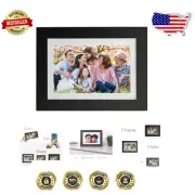 Classic Black WiFi Digital Picture Frame - Easy Setup for Family Photos