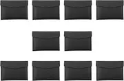 10X PU Leather A4 File Folder Document Holder Waterproof Portfolio Envelope Folder Case with Snap Closure(Black)