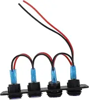 VINTORKY Marine Rocker Switch Panel 4 Gangs Lighted Rocker Switches Auto Toggle 12-24v